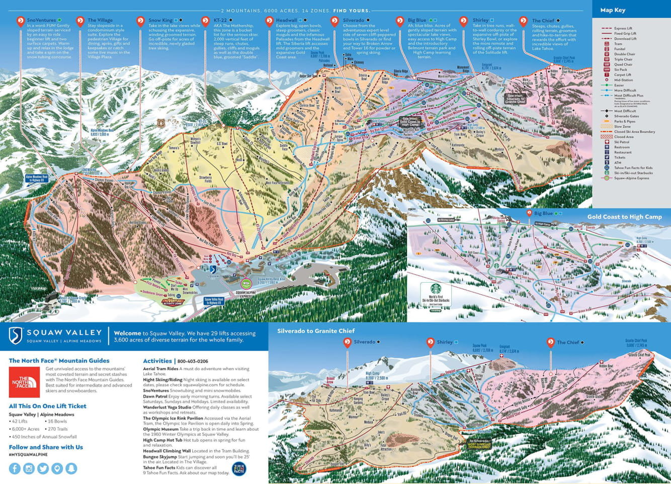 Squaw Valley Resort Map Squaw Valley (Palisades Tahoe) Ski Resort - Lift Ticket Information